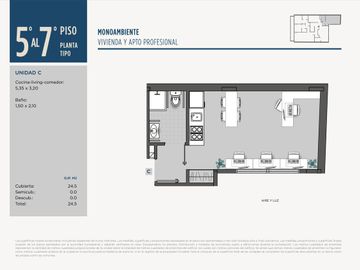Excelente Monoambiente en Venta - En Construccion - LAVALLEJA PARK - Villa Crespo | Lavalleja al 100