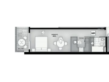 Monoambiente. 33mts2 exclusivos.  Dorrego 1401