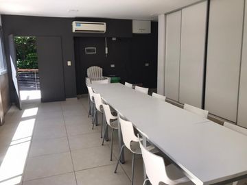 2 amb al frente con terraza propia , 110 m2 totales, dos cocheras , Sum , Piscina .