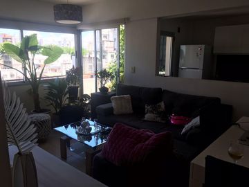 2 amb al frente con terraza propia , 110 m2 totales, dos cocheras , Sum , Piscina .