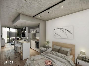 MONOAMBIENTE EN EDIFICIO DE 8 PISOS , DEPTOS  DE 1 Y 2 AMB , CON COCHERAS , BALCON O PATIO , CON SUM ,PISCINA , SAUNA