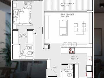 Venta departamento 2 ambientes con contrafrente en Saavedra