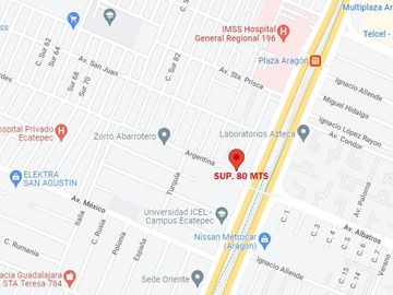 DEPARTAMENTO LADERAS DEL PEÑON, ECATEPEC SUP. 80 MTS