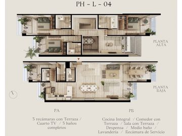 Venta Penthouse Nuevo de Lujo 3 Rec, Cancún, 251m2, 14.610 MDP