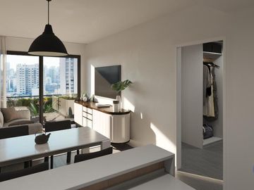 A estrenar. Venta en pozo. Departamento. 2 ambientes. 2 baños. Vestidor. Frente. Balcón. Almagro
