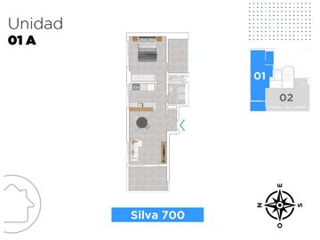 Departamento de un dormitorio en venta en  Arroyito
