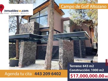 CASA RESIDENCIAL EN VENTA EN CLUB Y DENTRO DEL CAMPO DE GOLF ALTOZANO MORELIA