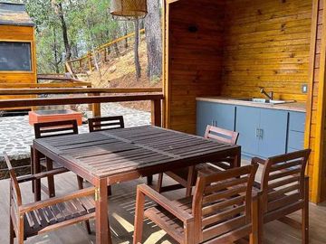 TERRENO CON CABAÑA EN VENTA,  RESIDENCIAL CAMPESTRE EL TIGRE MAZAMITLA