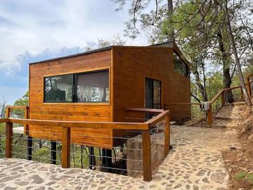 TERRENO CON CABAÑA EN VENTA,  RESIDENCIAL CAMPESTRE EL TIGRE MAZAMITLA