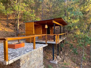 TERRENO CON CABAÑA EN VENTA,  RESIDENCIAL CAMPESTRE EL TIGRE MAZAMITLA