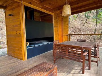 TERRENO CON CABAÑA EN VENTA,  RESIDENCIAL CAMPESTRE EL TIGRE MAZAMITLA