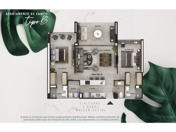 Apartamento nuevo de 104,45 mt2 para estrenar