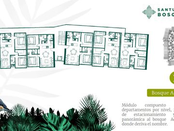 Departamentos en venta en Bosques Santuario. De 2 Rec en un entorno natural único en Puebla