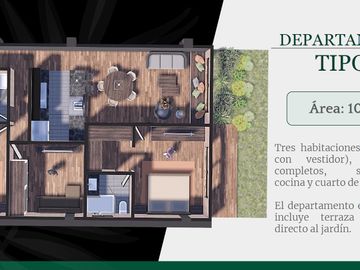 Departamentos en venta en Bosques Santuario. De 2 Rec en un entorno natural único en Puebla
