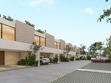 Townhouse en preventa dentro de privada con amenidades en Dzityá.