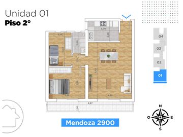 Departamento de Dos Dormitorios en Venta en Barrio Lourdes Mendoza 2900