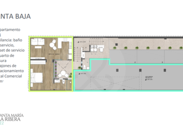 Departamento en venta en Santa María la Ribera