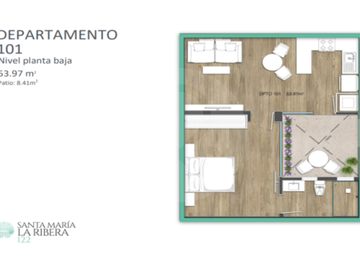 Departamento en venta en Santa María la Ribera