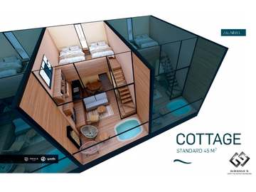 Cabañas para renta y disfrute en Guatape desde 45 mt2  hasta 85 metros