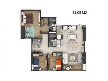 Venta Apartamento 88 metros  Rionegro sector Balcones II