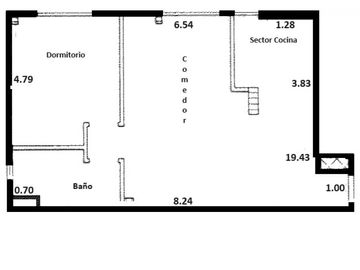 Departamento en Venta 1 Dormitorio en el Centro de Rosario. Mitre 1430