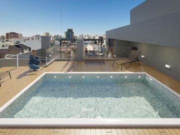 3 ambientes con balcón terraza, master suite, baño y cocina completa - amenities