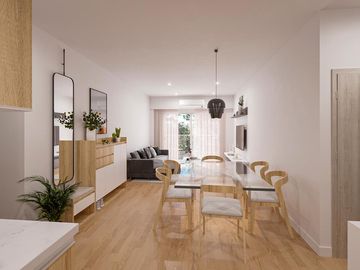 3 ambientes con balcón terraza, master suite, baño y cocina completa - amenities