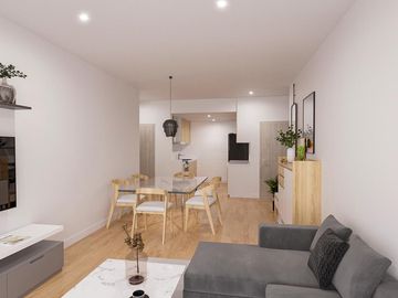 3 ambientes con balcón terraza, master suite, baño y cocina completa - amenities
