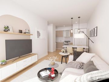 3 ambientes con balcón terraza, master suite, baño y cocina completa - amenities