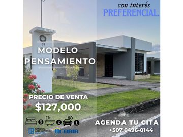 CASA EN SANTIAGO DE VERAGUAS EL ESPINO / CON INTERÉS PREFERENCIAL