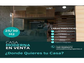 VENTA DE CASAS MODERNAS TINY LOFT DESDE UF 650