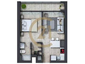 DEPARTAMENTO EN VENTA 1D 1B EN ÑUÑOA