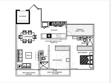 Eje Central Departamento en venta en Portales Norte