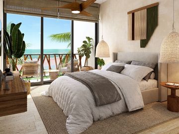 Departamento en Sisal frente al mar en venta. Cerca de Merida Yucatan