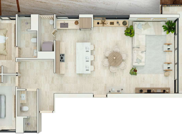 Departamento en Sisal frente al mar en venta. Cerca de Merida Yucatan