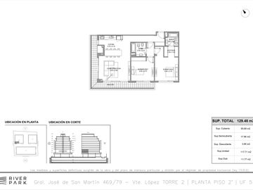 Departamento 3 Ambientes en Vicente López Río Amplia vista