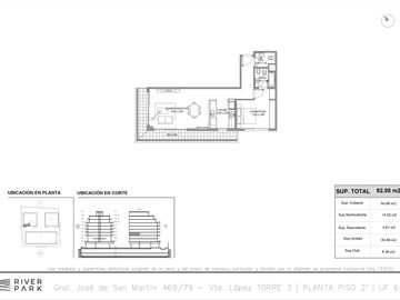 Departamento 2 Ambientes en Vicente López Río Amplia vista