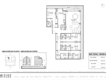 Departamento 4 Ambientes en Vicente López Río Amplia vista