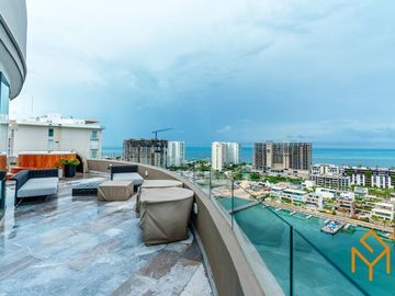 Departamento PH en Shark Tower Puerto Cancun Mexico (Recorrido Virtual)