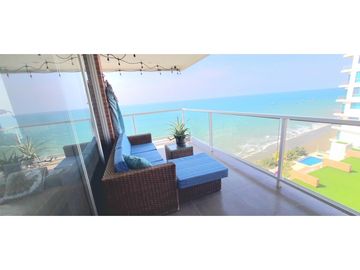 Venta departamento de lujo frente al mar en edificio Ibiza en Manta.