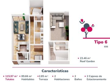 Hermoso PH con Roof Garden con acceso directo en Roma Sur
