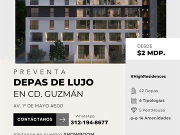 Únicos Departamentos de Lujo en Venta en Ciudad Guzman Amenidades y Seguridad