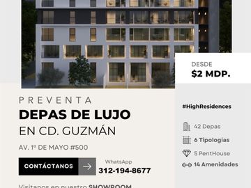 Únicos Departamentos de Lujo en Venta en Ciudad Guzman Amenidades y Seguridad