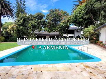 Amplia Quinta en Venta de 2 hectáreas, con seguridad y áreas comunales, sector la Armenia, Quito