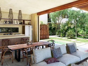 PRECIOSAS CASAS EN COTO EN TULUM CON O SIN MUEBLES TU ESCOGES.