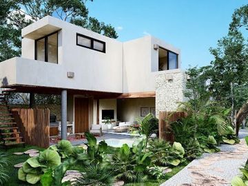 PRECIOSAS CASAS EN COTO EN TULUM CON O SIN MUEBLES TU ESCOGES.