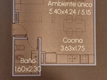 Monoambiente en venta en Wilde