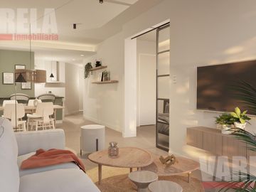 Lezica 4483 P1°: 2 amb. fte. c/ balcón. T56m²Amenities.