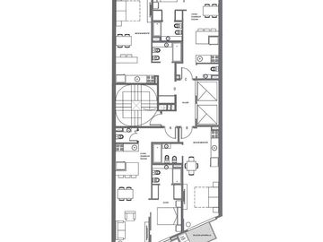 Lezica 4483 P1°: 2 amb. fte. c/ balcón. T56m²Amenities.