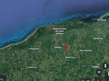 Rancho en Yucatán al sur de Dzilam de Bravo y al este de Yalsihon